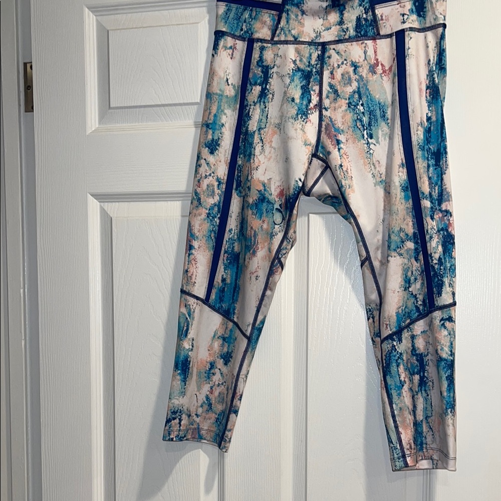 Tek Gear Blue and Pink Abstract Leggings